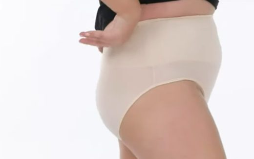 woman wearing a control-tummy shaper
