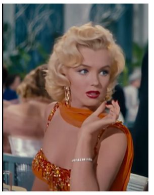 Marilyn Monroe in orange dress