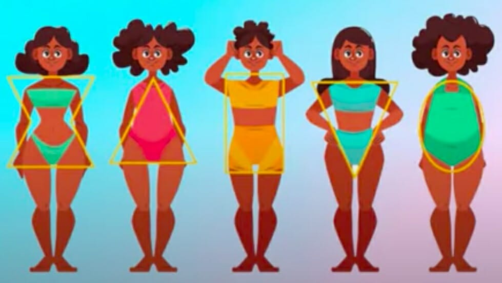 woman's different body types